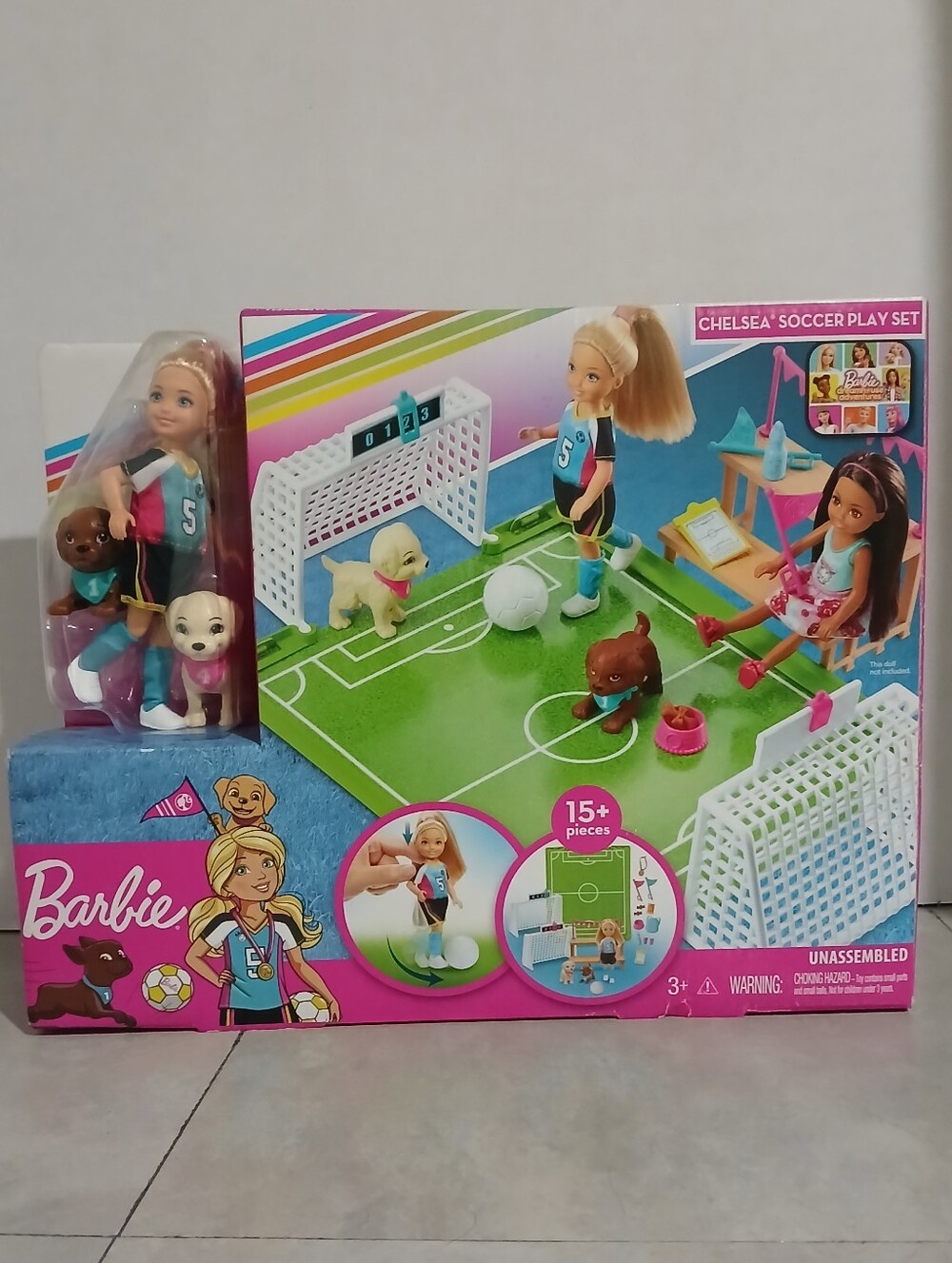 Mattel 2019 Barbie Chelsea Soccer Play Set (NEW)
